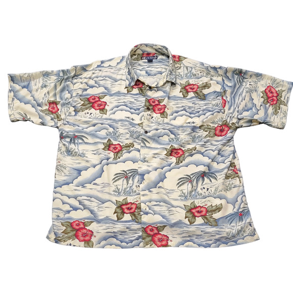 Big Dogs Other - BIG DOGS MENS BUTTON DOWN FLORAL Hawaiian Shirt Size 3XL EUC